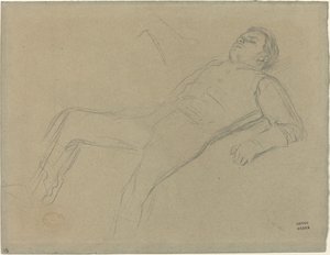 Studium Fallen Jockey do Scena from the Steeplechase: The Fallen Jockey, c. 1866. autorstwa Edgar Degas