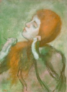 Czesanie kobiety autorstwa Edgar Degas