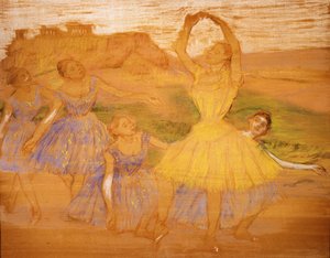 Grupa Tancerzy, ok. 1895-1897 autorstwa Edgar Degas