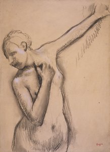 Half Length Nude Girl, c.1895 (węgiel wzmocniony bielą na kalce kreślarskiej)