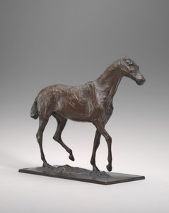 Horse Walking, oryginalny wosk prawdopodobnie z początku lat 70. XIX w., odlew ok. godz. 19201921. autorstwa Edgar Degas