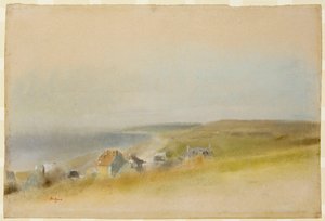 Domy na krawędzi klifu w Villers-sur-Mer, 1869 autorstwa Edgar Degas