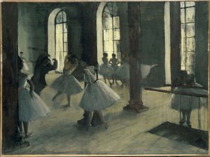 Próba w Foyer de la Danse autorstwa Edgar Degas