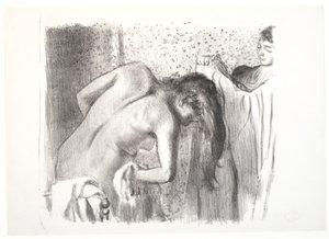 Wyjście z wanny (duża deska) autorstwa Edgar Degas