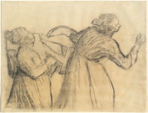 Praczka niosąca bieliznę autorstwa Edgar Degas