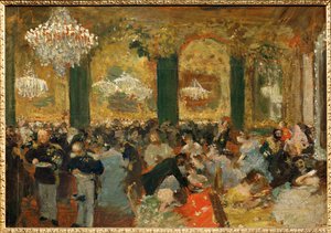 Le souper au bal (olej na płótnie) autorstwa Edgar Degas