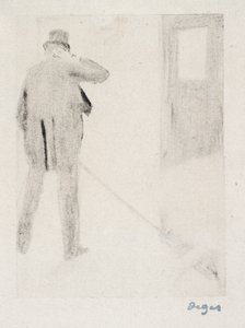 Ludovic Halévy za kulisami, ok. 1880-83 (monotypia) autorstwa Edgar Degas