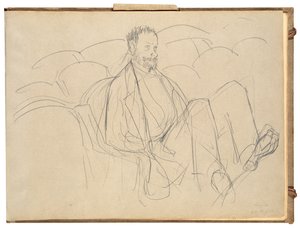Ludovic Lepic w teatrze autorstwa Edgar Degas