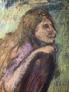 Madame Alexis Rouart i jej dzieci (szczegół) (ok. 1905). Edgar Degas (1834-1917). Pastel i węgiel na kalce technicznej naklejony w całości na tekturę. Musee des Beaux-Arts de la Ville de Paris, Petite Palais. autorstwa Edgar Degas