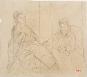 Madame Lisle i Madame Loubens autorstwa Edgar Degas
