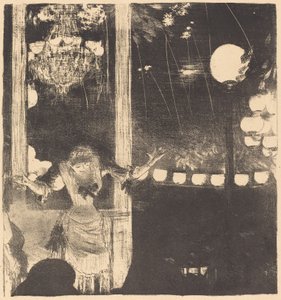 Mademoiselle Bécat w Cafe des Ambassadeurs Do Ambasadorów: Mlle Bécat, ok. godz. 1877. autorstwa Edgar Degas