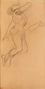 Mademoiselle La La w Circus Fernando, 1879 (czarna kredka na brązowym papierze) autorstwa Edgar Degas