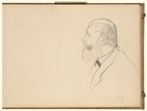 Mężczyzna z profilu autorstwa Edgar Degas