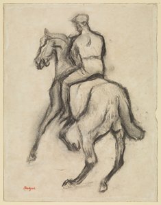Mężczyzna na koniu, ok.1888 r. autorstwa Edgar Degas