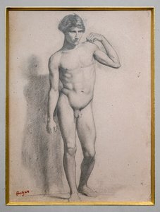 Człowiek stojący. Około 1856-1858. Grafit na papierze. autorstwa Edgar Degas