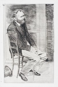 Manet w pozycji siedzącej, zwrócony w prawo autorstwa Edgar Degas