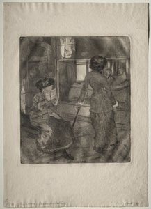 Mary Cassatt w Luwrze: Galeria Etrusków autorstwa Edgar Degas