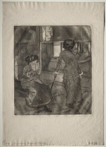 Mary Cassatt w Luwrze: Galeria Etrusków, 1879-1880. autorstwa Edgar Degas