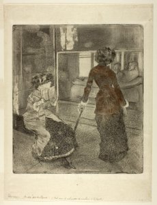 Mary Cassatt w Luwrze: Galeria Etrusków, 1879-80 autorstwa Edgar Degas