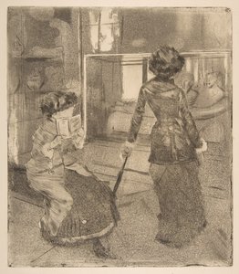 Mary Cassatt w Luwrze: Galeria Etrusków, 1879-80. autorstwa Edgar Degas