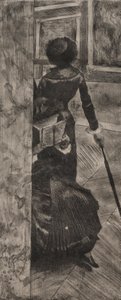 Mary Cassatt w Luwrze: Galeria obrazów, 1879-1880. autorstwa Edgar Degas