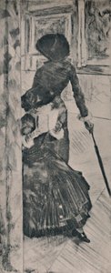 Mary Cassatt w Luwrze, ok.1880, 1946 autorstwa Edgar Degas