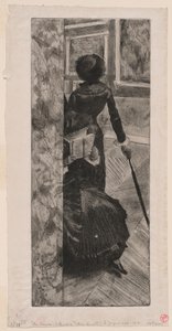 Mary Cassatt w Galerii Obrazów w Luwrze autorstwa Edgar Degas