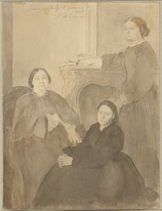 Pani Michel Musson i jej córki, Estelle i Désirée autorstwa Edgar Degas