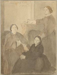 Pani Michel Musson i jej córki, Estelle i Désirée autorstwa Edgar Degas