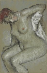 Naga kobieta suszy się; Femme nue s”essuyant, 1895