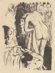 Naga kobieta stojąca, susząca się (Femme nue debout, a sa toilette) autorstwa Edgar Degas