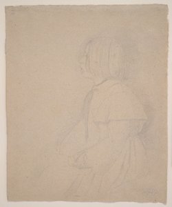 Portret Giulii Bellelli, 1858-9 (grafit) autorstwa Edgar Degas