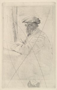 Portret grawera Joseph Tourny, 1857 (akwaforta anulowana) autorstwa Edgar Degas