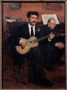 Portrety Lorenza Pagansa (1838-1883) hiszpańskiego tenora i Augustusa De Gasa (1807-1874) ojca artysty. Obraz Edgara Degasa (1834-1917) autorstwa Edgar Degas