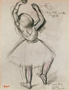 Widok z tyłu tancerza autorstwa Edgar Degas