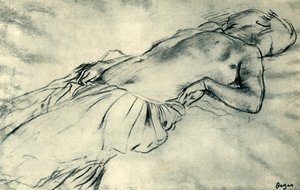 Akt kobiecy w pozycji leżącej, koniec XIX w., 1943 r. autorstwa Edgar Degas