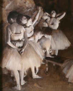 Próba baletu na scenie autorstwa Edgar Degas
