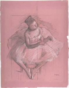 Siedząca tancerka autorstwa Edgar Degas
