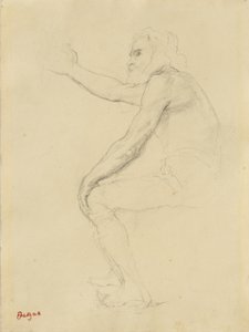 Siedzący starzec, ok. 1862 r. autorstwa Edgar Degas