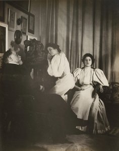 [Autoportret z Christine i Yvonne Lerolle], prawdopodobnie 1895-96. autorstwa Edgar Degas