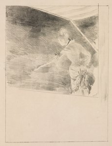 Piosenkarz na koncercie w kawiarni autorstwa Edgar Degas