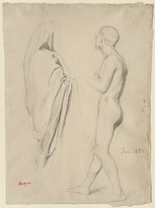 Studium dla „Dante i Virgil”, ok. 1856-57 autorstwa Edgar Degas
