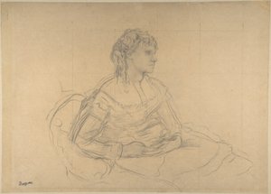 Studium do „Madame Théodore Gobillard” (Yves Morisot) autorstwa Edgar Degas
