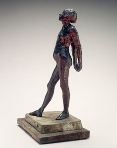 Studium aktu małej tancerki w wieku czternastu lat nagiej małej tancerki, ok. 1930 r. 1878-1881. autorstwa Edgar Degas