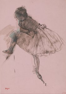 Studium tancerza baletowego recto, Dwa etiudy tancerzy verso, ca. 1873. autorstwa Edgar Degas