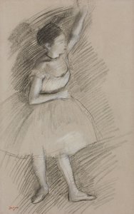 Studium tancerza; Studium tancerki, 1873-1874 autorstwa Edgar Degas