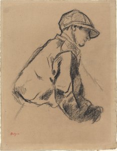 Studium dżokeja, ok.1884 autorstwa Edgar Degas