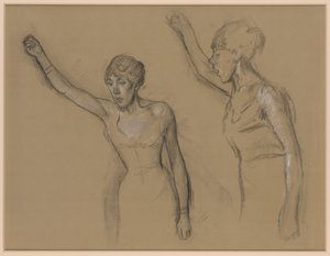 Studium piosenkarza autorstwa Edgar Degas