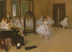 Klasa tańca, ok. 1871 (olej na płótnie) autorstwa Edgar Degas