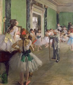 Klasa tańca, ok. 1873-76 (olej na płótnie) autorstwa Edgar Degas
